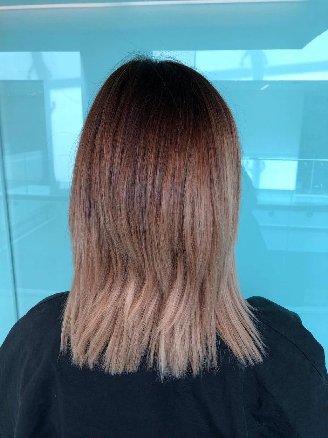 An after shot of hair extension fitting